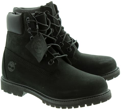 black on black timberland boots